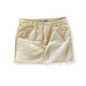 Top Shop MOTO skirt mini yellow sz 12 large
